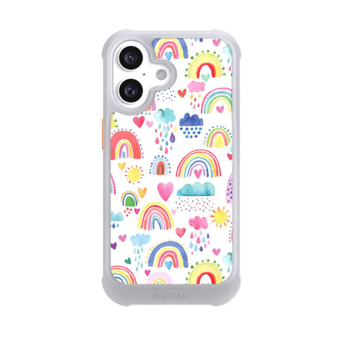 Apple iPhone 16 NIVOmax Lovely Rainbows Multi Red