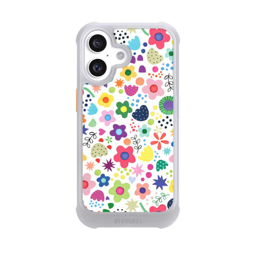 Apple iPhone 16 NIVOmax Psychedelische Blumen bunt