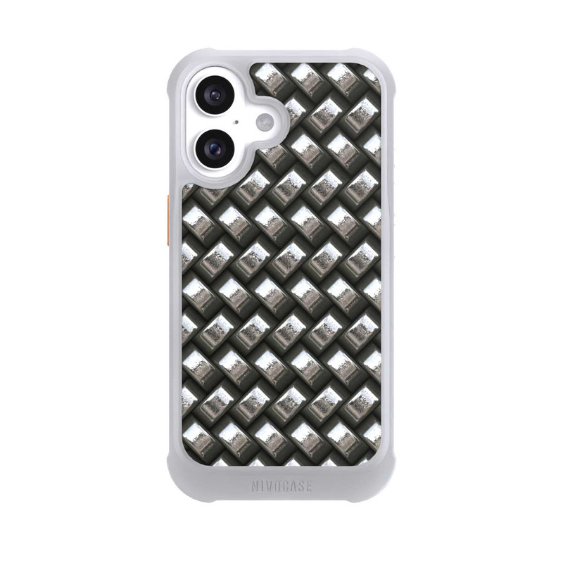 iPhone 16 NIVOmax Glamour Silver Metal