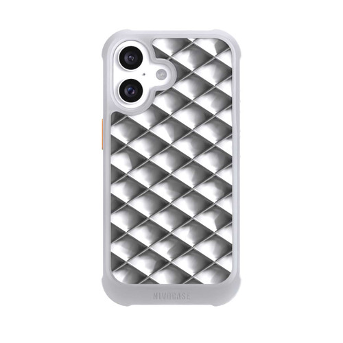 Apple iPhone 16 NIVOmax Carrés argentés Glamour