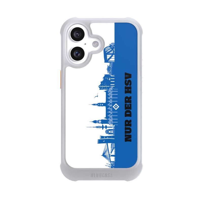 iPhone 16 NIVOmax HSV Skyline Blau Weiß