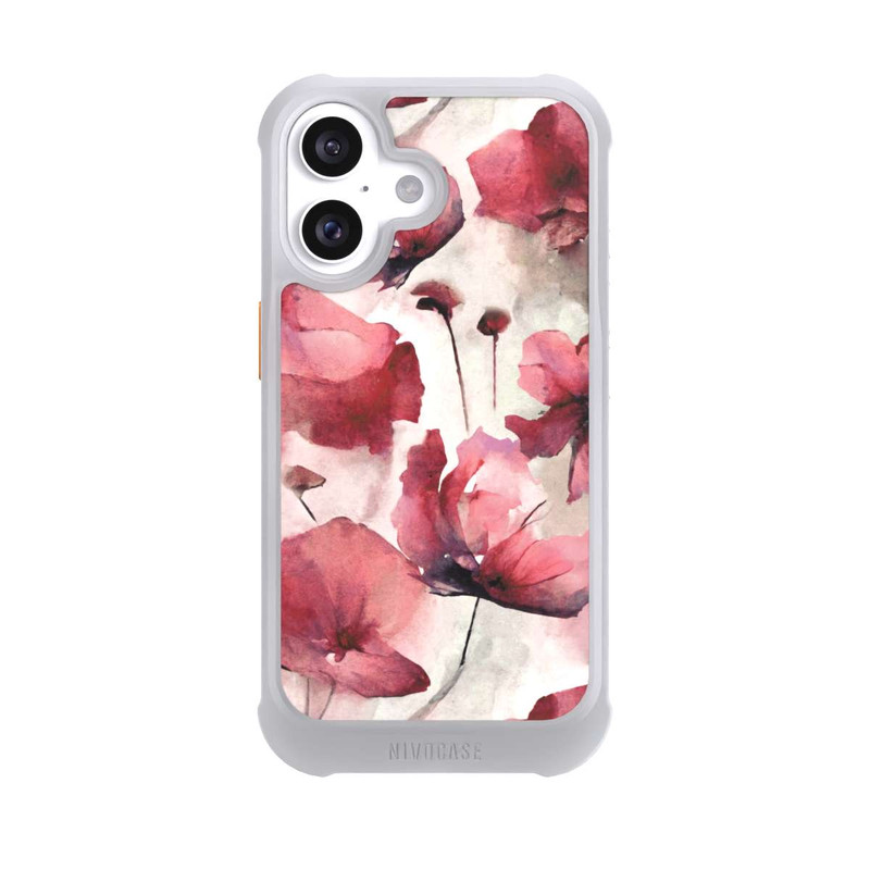 iPhone 16 NIVOmax Wild Poppies Seamless Watercolour with AI