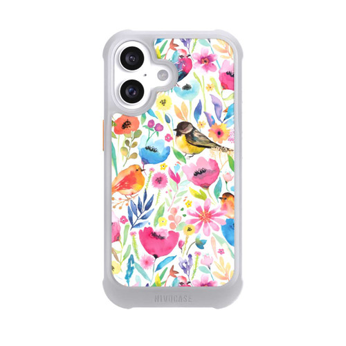 Apple iPhone 16 NIVOmax Wunderliche Vögel und Blumen