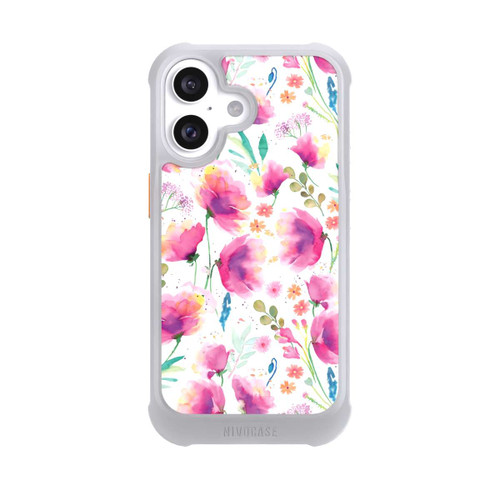 Apple iPhone 16 NIVOmax Watercolor Abstract Poppies