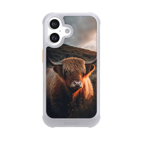 Apple iPhone 16 NIVOmax Vache Highland avec de grandes cornes avec IA