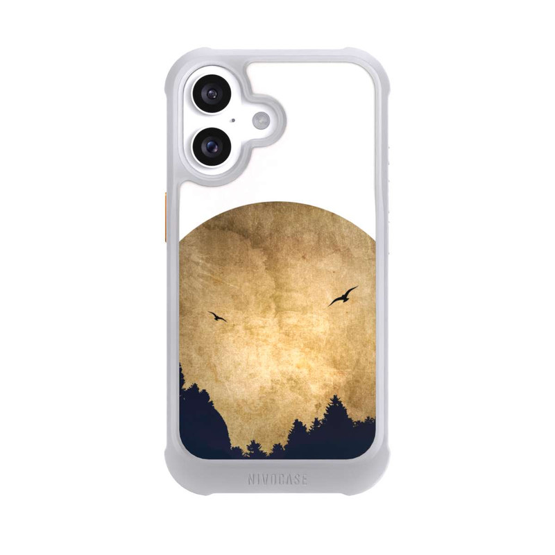 iPhone 16 NIVOmax Zwei Vögel vor Mond
