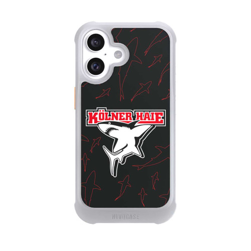 Apple iPhone 16 NIVOmax Haie Muster Rot