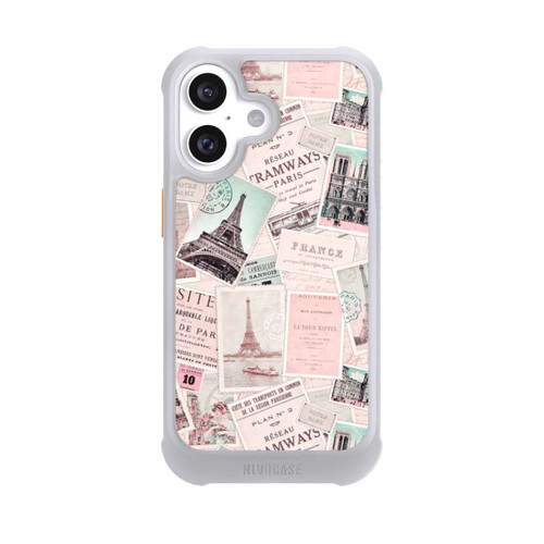 Apple iPhone 16 NIVOmax Vintage Paris Postcards Pattern