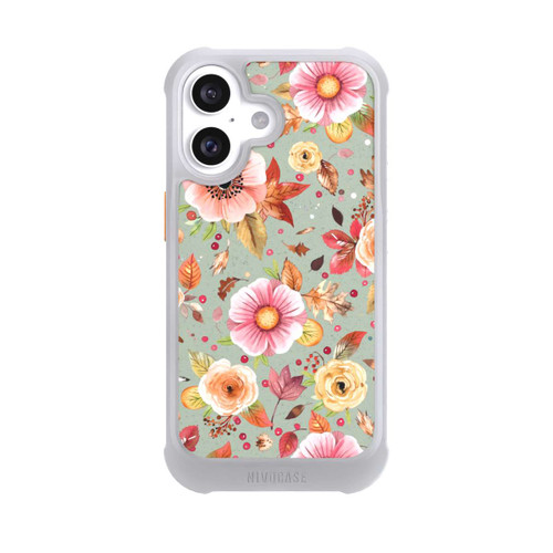 Apple iPhone 16 NIVOmax Autumn Flowers Soft Green