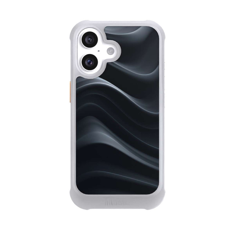 iPhone 16 NIVOmax Black Waves Texture