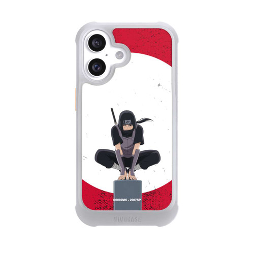 Apple iPhone 16 NIVOmax Itachi Uchiha Symbol Roter Hintergrund