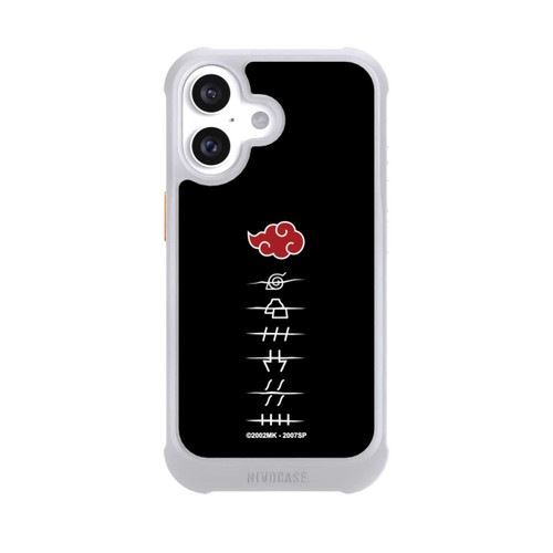 Apple iPhone 16 NIVOmax Symboles des membres de l'Akatsuki noirs