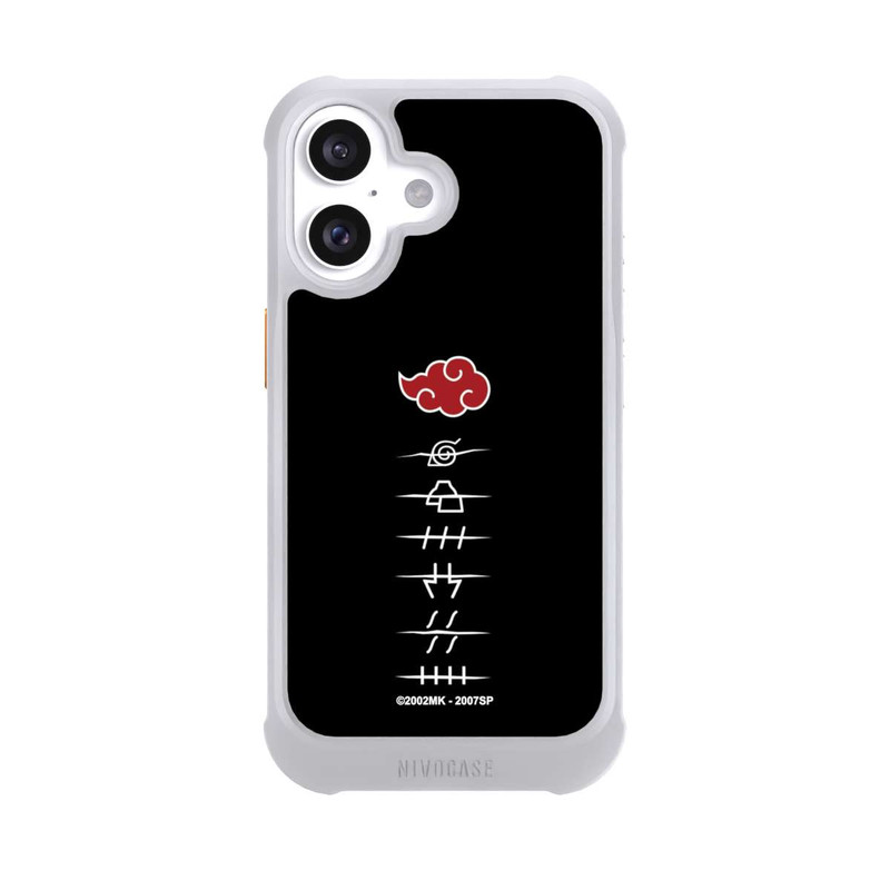 iPhone 16 NIVOmax Symboles des membres de l'Akatsuki noirs