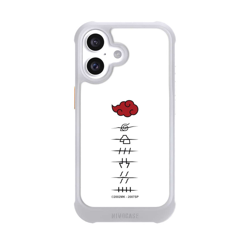 iPhone 16 NIVOmax Akatsuki Mitgliedersymbole Weiß