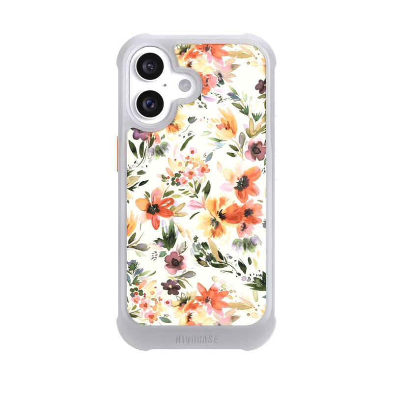 iPhone 16 NIVOmax Summer Artistic Flowers Ivory