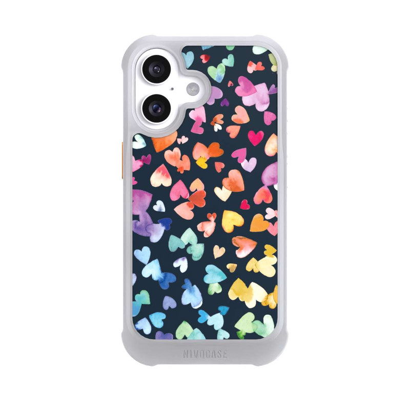 iPhone 16 NIVOmax Valentinstag Herzen Schwarz