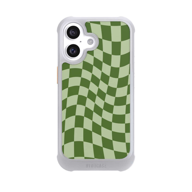 iPhone 16 NIVOmax Schachbrett Grün