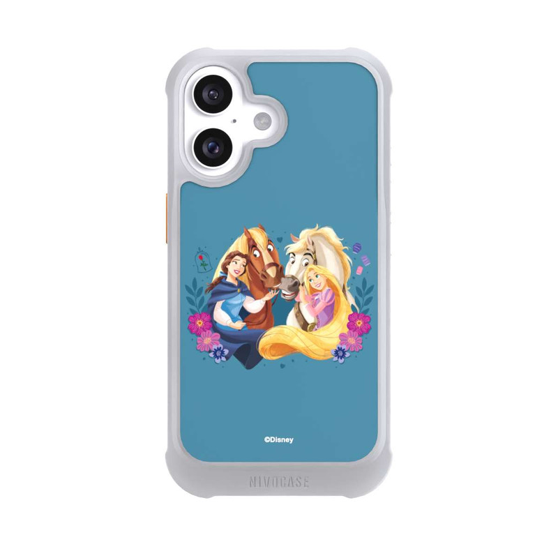 iPhone 16 NIVOmax Disney Prinzessinnen Belle and Rapunzel mit Pferden