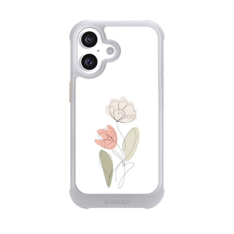 iPhone 16 NIVOmax Dessin Au Trait Fleur Vert