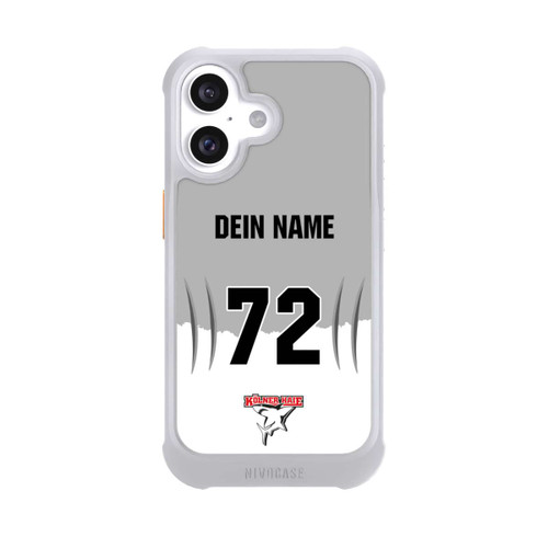 Apple iPhone 16 NIVOmax Kölner Haie Trikotmotiv Personalisierbar