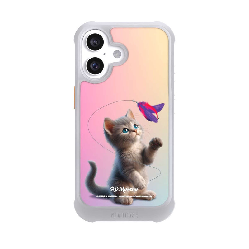 iPhone 16 NIVOmax Playing Cat with Feather