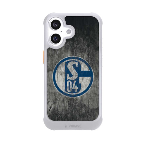 Apple iPhone 16 NIVOmax Schalke 04 Holz Look