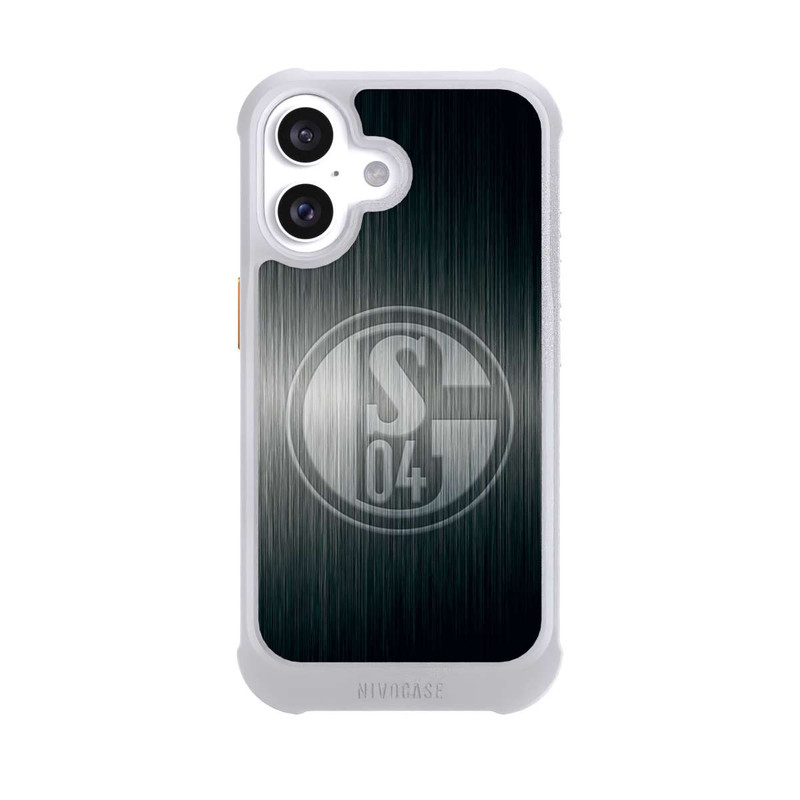 iPhone 16 NIVOmax Schalke 04 Metall Look