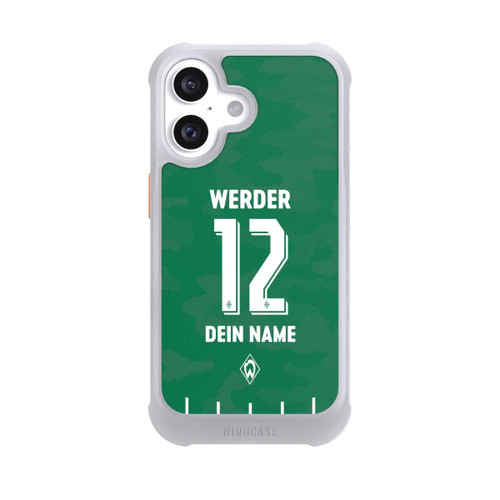 Apple iPhone 16 NIVOmax Werder Bremen Trikot Personalisierbar 25-26