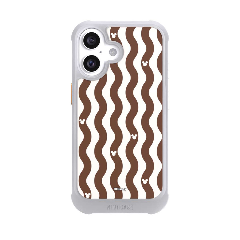 iPhone 16 NIVOmax Mickey Mouse Brown Pattern Waves