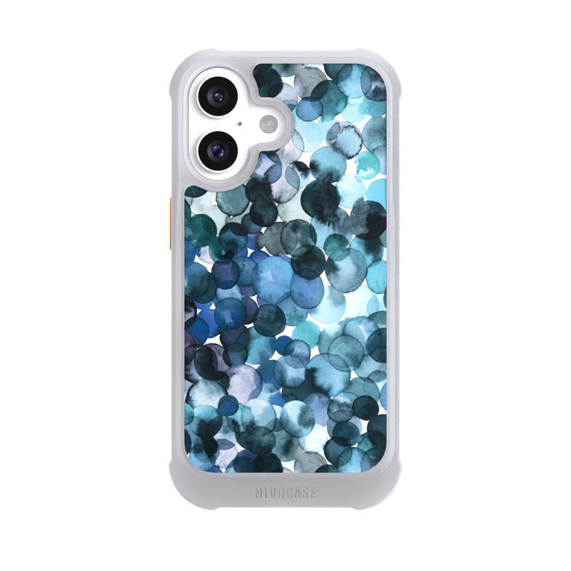 iPhone 16 NIVOmax Blätterzauber Blau