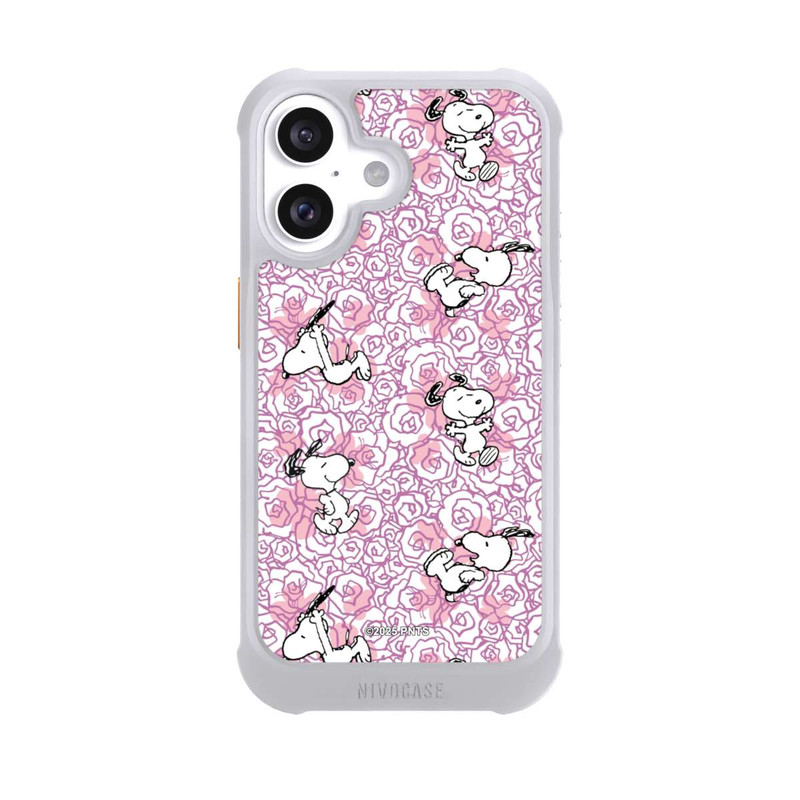 iPhone 16 NIVOmax Peanuts Pink Roses Pattern