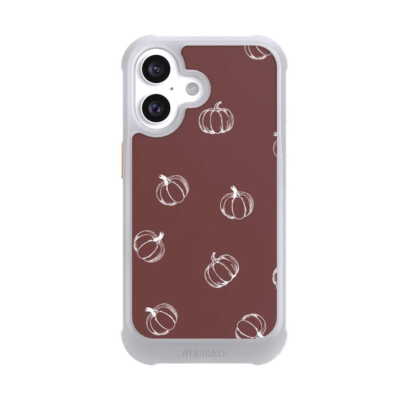 iPhone 16 NIVOmax Pumpkin Season Pattern Brown