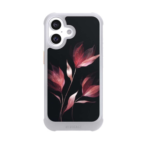 Apple iPhone 16 NIVOmax Burgunderrote Blume Negativ