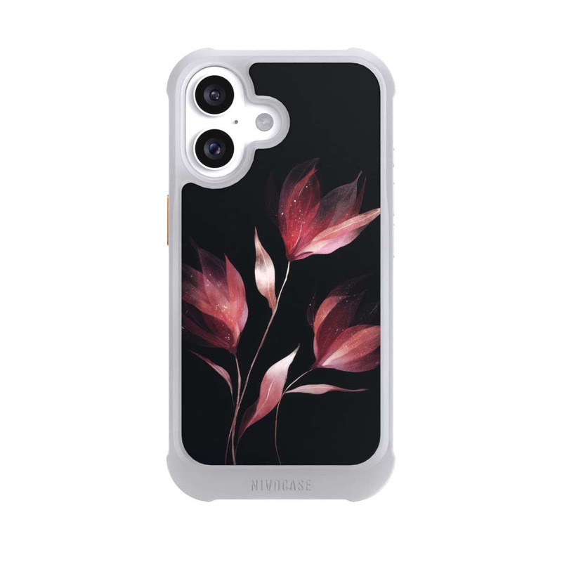 iPhone 16 NIVOmax Burgunderrote Blume Negativ