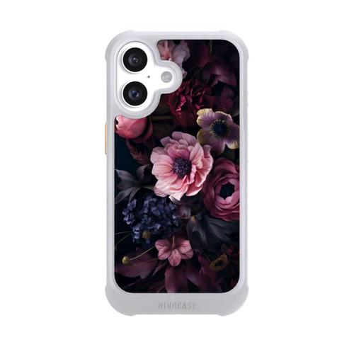 Apple iPhone 16 NIVOmax Rosa Blumenbild mit Pfingstrosen auf dunklem Hintergrund Mit KI