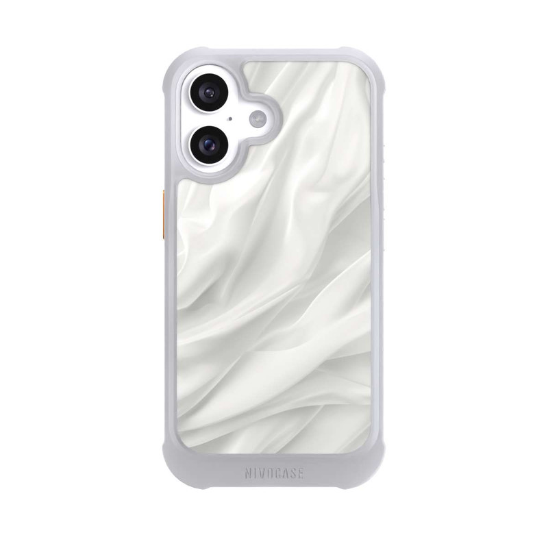 iPhone 16 NIVOmax White Satin Smooth Texture With AI
