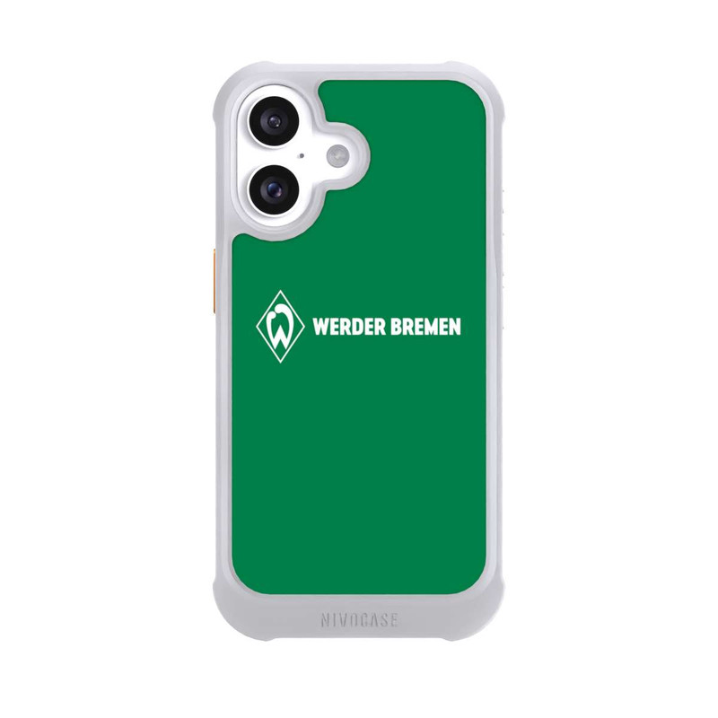 iPhone 16 NIVOmax Werder Bremen Schriftzug Raute Grün