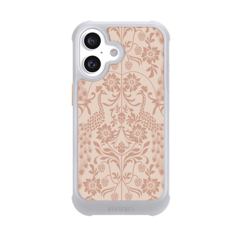 Apple iPhone 16 NIVOmax Vintage Peacock Garden Arts and Crafts Floral