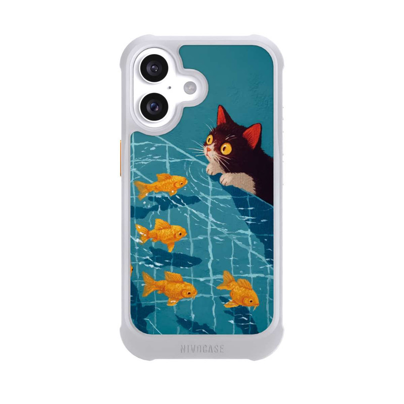 iPhone 16 NIVOmax Die Katze im Pool mit KI