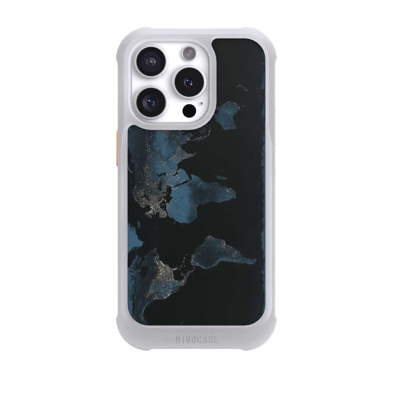 iPhone 16 Pro NIVOmax Carte du Monde Nuit
