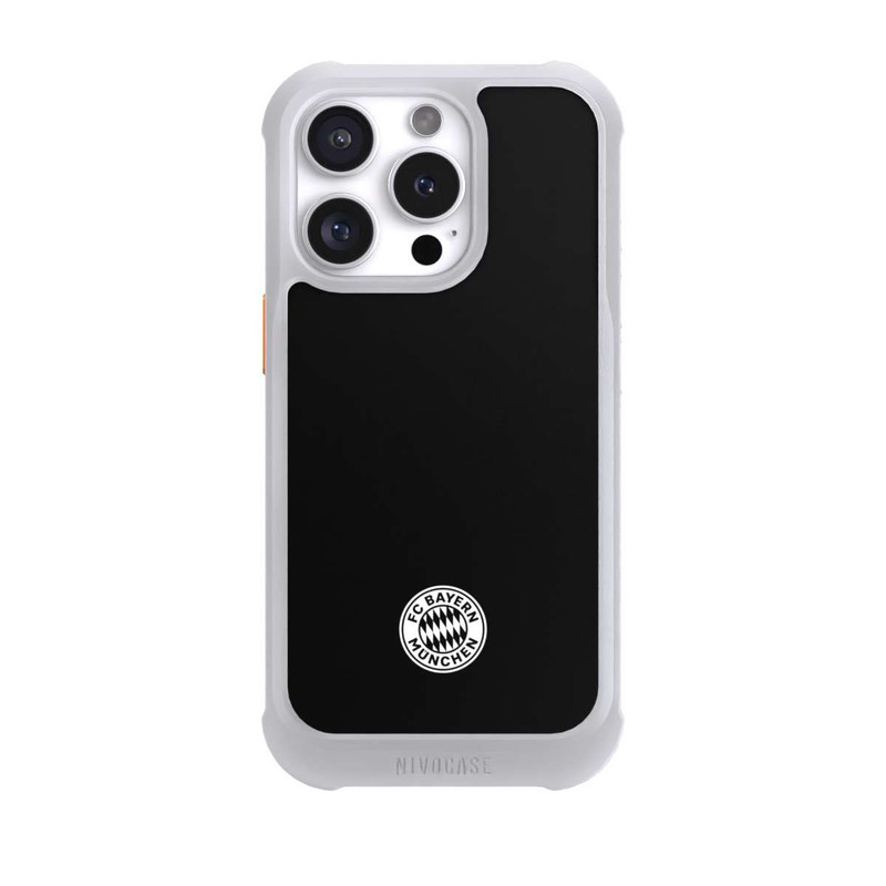 iPhone 16 Pro NIVOmax Classic FCB Logo - white on black