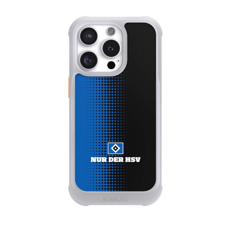iPhone 16 Pro NIVOmax Nur der HSV - Rautenraster Schwarz