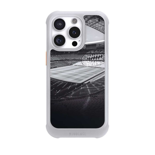 Apple iPhone 16 Pro NIVOmax Stade FC Bayern - Noir Blanc