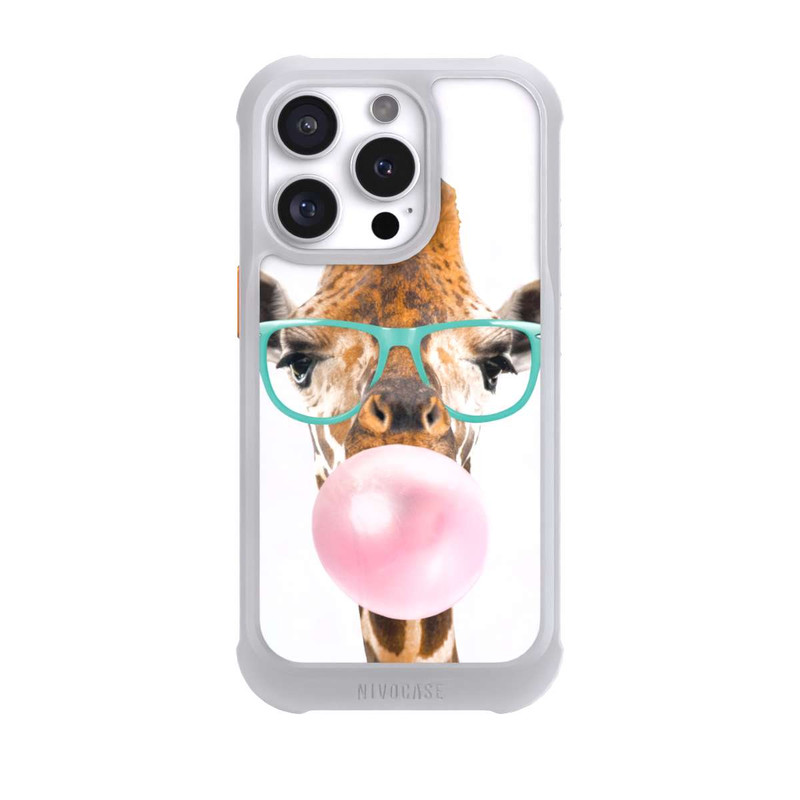 iPhone 16 Pro NIVOmax Giraffe mit Kaugummi