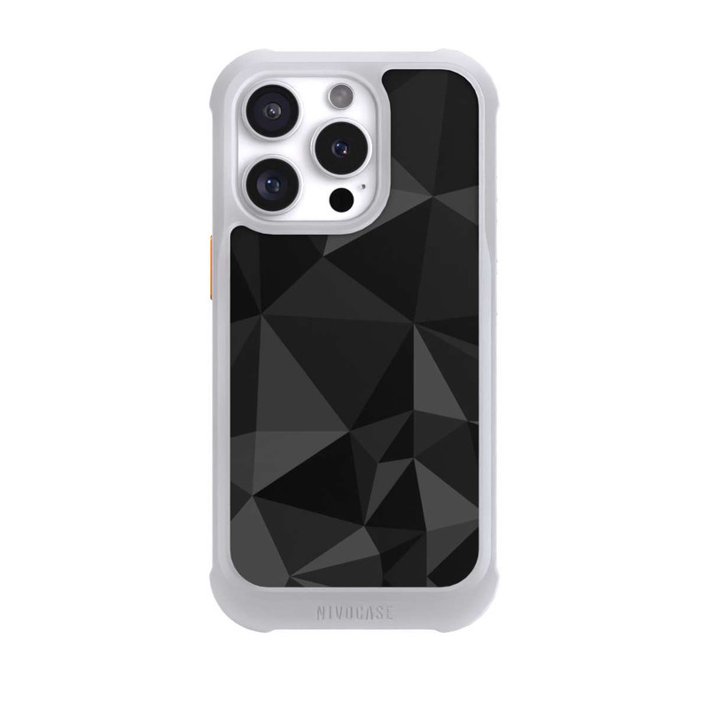iPhone 16 Pro NIVOmax Polygon Pattern Black