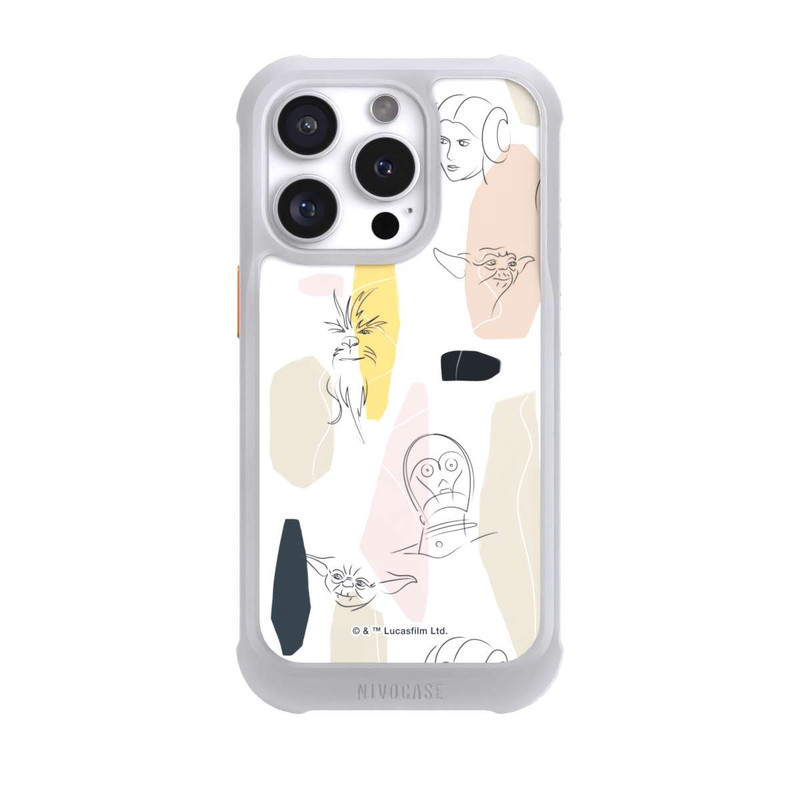 iPhone 16 Pro NIVOmax Helle Seite Line Art