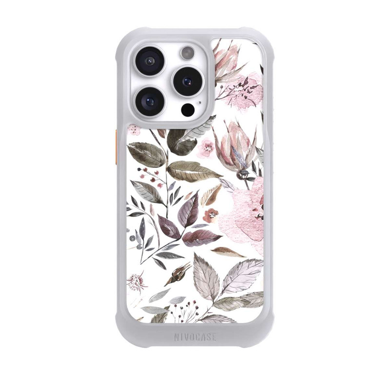 iPhone 16 Pro NIVOmax Aquarell braune Rosenblüten