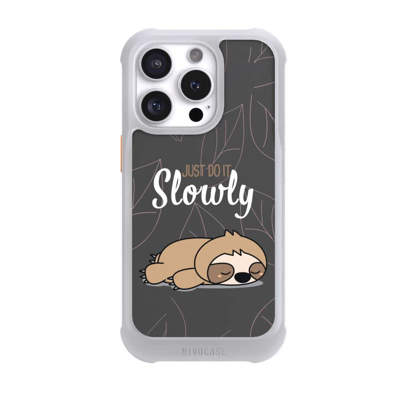 iPhone 16 Pro NIVOmax Just Do It Slowly Sloth Grey