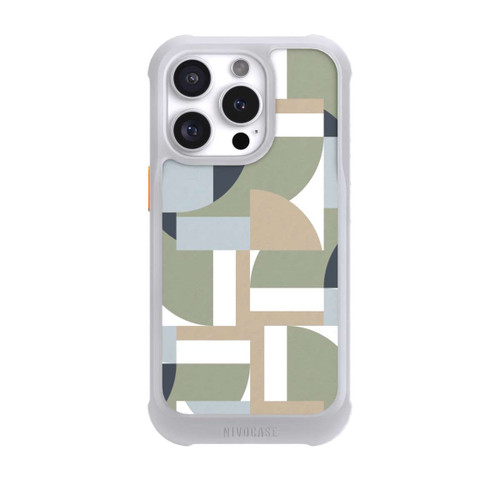 Apple iPhone 16 Pro NIVOmax Polygones futuristes du Bauhaus Beige