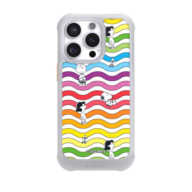 iPhone 16 Pro NIVOmax Snoopy Pattern Arc-en-ciel